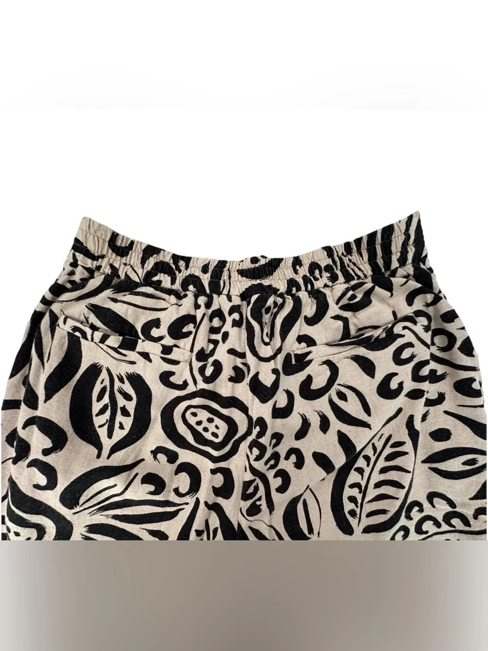 Banana Republic Wide-Leg High-RiseLinen-Blend CroppedPull-On Pant